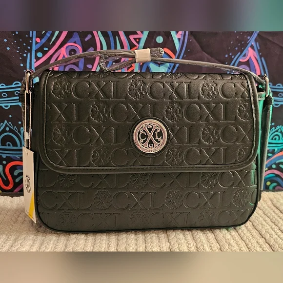 CXL By Christian Lacroix Clara Embossed Logo Shoulder Bag - Picture 2 of 12